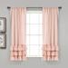 Allison Ruffle Window Curtain Panels Blush 40X63 Set - Lush Decor 16T004557