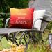 East Urban Home Follow Your Heart Indoor/Outdoor Throw Pillow Polyester/Polyfill blend in Orange/Yellow/Black | 16 H x 16 W x 3 D in | Wayfair