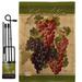 Breeze Decor Red & Purple Grapes Food Fruits Impressions 2-Sided Burlap 19 x 13 in. Flag set in Brown | 18.5 H x 13 W x 1 D in | Wayfair