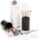 Niré Beauty Essential Glow Set Glitter Makeup Brushes with Makeup Brush Holder and Facial Cleansing Brush