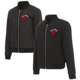 Miami Heat JH Design Women's Reversible Jacket with Fleece and Nylon Sides - Black