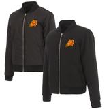 Phoenix Suns JH Design Women's Reversible Jacket with Fleece and Nylon Sides - Black