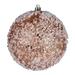 Vickerman 599686 - 4.75" Rose Gold Glitter Hail Ball Christmas Tree Ornament (4 pack) (N190258D)