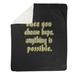 East Urban Home Choose Hope Quote Chalkboard Style Fleece Blanket Fleece/Microfiber/Metal in Black | 30 W in | Wayfair