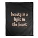 East Urban Home Beauty Inspirational Quote Chalkboard Style Fleece Blanket Fleece/Microfiber in Black | 50 W in | Wayfair
