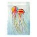 Betsy Drake Interiors Colorful Jellyfish 2-Sided Garden Flag, Synthetic in Green | 18 H x 12.5 W in | Wayfair FL1095