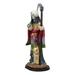 The Holiday Aisle® Janelle The Holiday Aisle Large 16.75" Tall Holy Death Santa Muerte Holding Scythe Figurine Resin in Blue/Green/Red | Wayfair