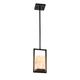 Justice Design Group Alabaster Rocks 11 Inch Tall 1 Light LED Outdoor Hanging Lantern - ALR-7515W-MBLK