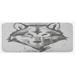 Light Gray 0.1" x 47" L X 19" W Kitchen Mat - East Urban Home Monochrome Sketch Style Detailed Animal Pattern Grunge Head Design Vintage Canine Grey Beige Kitchen Mat 0.1 x 19.0 W in black/whiteSynthetics | Wayfair