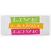 Multicolor 0.1" x 47" L X 19" W Kitchen Mat - East Urban Home Lifestyle Message In Vibrant Tones Joyful Life Philosophy Wise Words Design Kitchen Mat 0.1 x 19.0 x 47.0 in, | Wayfair