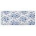 Blue 0.1" x 47" L X 19" W Kitchen Mat - East Urban Home Floral Pattern w/ Bouquet Of Flowers Delicate Victorian Design Night White Kitchen Mat 0.1 x 19.0 x 47.0 in/white | Wayfair