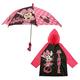 Disney Little Girls Assorted Characters Slicker and Umbrella Rainwear Set