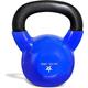 Yes4All 2.2 - 22.6 kg cast iron kettlebell with vinyl coating - blue kettlebell, swing dumbbell, ball weight