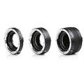 Movo MT-S68 3-Piece AF Chrome Macro Extension Tube Set for Sony Alpha DSLR Camera/A-Mount Lens System with 12mm, 20mm, 36mm Tubes