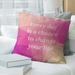 East Urban Home Faux Gemstone Change Your Life Quote Pillow Polyester/Polyfill/Cotton Blend in Pink | 26 H x 26 W x 4 D in | Wayfair