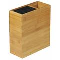 Kesper 58027 Knife Block with Utensil Container Bamboo Dimensions L 20.5 x W 9.4 x H 23 cm, Plastic, Natural