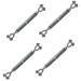 Galvanized Turnbuckle - Jaw & Jaw - 3/8 x 6 - 4 Pack