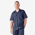 Dickies Men's Short Sleeve Work Shirt - Navy Blue Size L (1574)