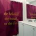 East Urban Home Faux Gemstone Women Empowerment Quote Shower Curtain Set Polyester in Indigo/Brown | 74 H x 71 W in | Wayfair