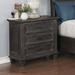 Gracie Oaks Atascadero 3-drawer Nightstand Wood in Brown | 29.5 H x 28 W x 17 D in | Wayfair B03F71FC2CAB4109B5ED80F193C960FE