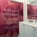 East Urban Home Faux Gemstone Loving Yourself Quote Single Shower Curtain Polyester in Red/Pink/Indigo | 74 H x 71 W in | Wayfair