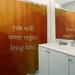East Urban Home Faux Gemstone Be Kind Quote Shower Curtain Set Polyester in Red/Orange/Brown | 74 H x 71 W in | Wayfair