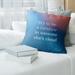 East Urban Home Handwritten Try To Be A Rainbow Quote Pillow Cover Polyester in Pink | 16 H x 16 W x 0.5 D in | Wayfair