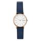 Skagen Watch for Women Signatur Lille, Two Hand Movement, 30 mm Rose Gold Stainless Steel Case with a Leather Strap, SKW2838