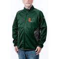 Men's Franchise Club Green Miami Hurricanes Stadium Softshell Full-Zip Jacket