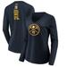 Women's Fanatics Branded Nikola Jokic Navy Denver Nuggets Playmaker Name & Number Long Sleeve V-Neck T-Shirt