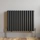 DuraTherm Anthracite Designer Radiator Horizontal Oval Column Double Panel Rad 600x780mm