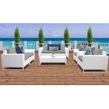 Miami 7 Piece Outdoor Wicker Patio Furniture Set 07c in Grey - TK Classics Miami-07C-Grey