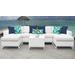 Miami 7 Piece Outdoor Wicker Patio Furniture Set 07b in Sail White - TK Classics Miami-07B-White