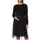 ESPRIT Maternity Damen Dress Mix Nursing ls Kleid, Schwarz (Black 001), 38 (Herstellergröße: M)