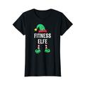 Fitness Elfe Partnerlook Familien Outfit Frauen Weihnachten T-Shirt