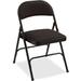 Lorell Fabric Padded Folding Chair Plastic/Resin/Fabric in Black | 29.6 H x 18.1 W x 19.5 D in | Wayfair 62532