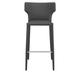 AllModern Haverly Bar & Counter Stool Upholstered/Metal in Gray/Black | 41.8 H x 21.5 W x 21.5 D in | Wayfair F85937FAD37B4AAC86560FB268B9866D