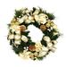 The Holiday Aisle® Cream & Gold Hydrangea, Pinecone & Berry Wreath Traditional Faux in Green/Yellow | 24 H x 24 W x 9 D in | Wayfair