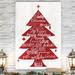 The Holiday Aisle® Holly Jolly Christmas Tree - Wrapped Canvas Print Canvas, Solid Wood in Red | 20 H x 16 W x 1 D in | Wayfair