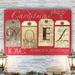 The Holiday Aisle® 'Noel Tags -Gallery' by Parvez Taj 1 Piece Wrapped Canvas Print Metal in Red | 40 H x 30 W in | Wayfair
