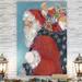 The Holiday Aisle® Santa's Ready by Parvez Taj - Wrapped Canvas Painting Print Metal in Red | 32 H x 24 W in | Wayfair