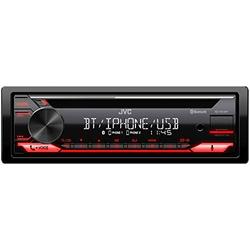 JVC KD-T812BT CD-Receiver mit BT-Freisprecheinrichtung (Alexa built-in, Hochleistungstuner, Soundprozessor, USB, AUX, Spotify Control, 4 x 50 Watt, Tastenbeleuchtung rot)