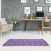 Indigo/Yellow 60 x 0.4 in Area Rug - East Urban Home Moon Phases Violet/Yellow Area Rug Chenille | 60 W x 0.4 D in | Wayfair