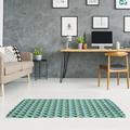 Black/Blue 96 x 0.4 in Area Rug - East Urban Home Dark Skyscrapers Green/Sky Blue/Black Area Rug Chenille | 96 W x 0.4 D in | Wayfair