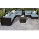 Venice 10 Piece Outdoor Wicker Patio Furniture Set 10b in Spa - TK Classics Venice-10B-Spa