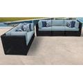 Venice 5 Piece Outdoor Wicker Patio Furniture Set 05b in Spa - TK Classics Venice-05B-Spa