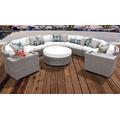 Florence 8 Piece Outdoor Wicker Patio Furniture Set 08b in Sail White - TK Classics Florence-08B-White