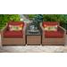 Laguna 3 Piece Outdoor Wicker Patio Furniture Set 03a in Terracotta - TK Classics Laguna-03A-Terracotta