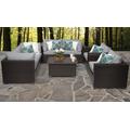 Belle 7 Piece Outdoor Wicker Patio Furniture Set 07c in Grey - TK Classics Belle-07C-Grey