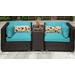 Venice 3 Piece Outdoor Wicker Patio Furniture Set 03b in Aruba - TK Classics Venice-03B-Aruba